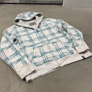 vintage y2k distressed plaid machine skate hoodie